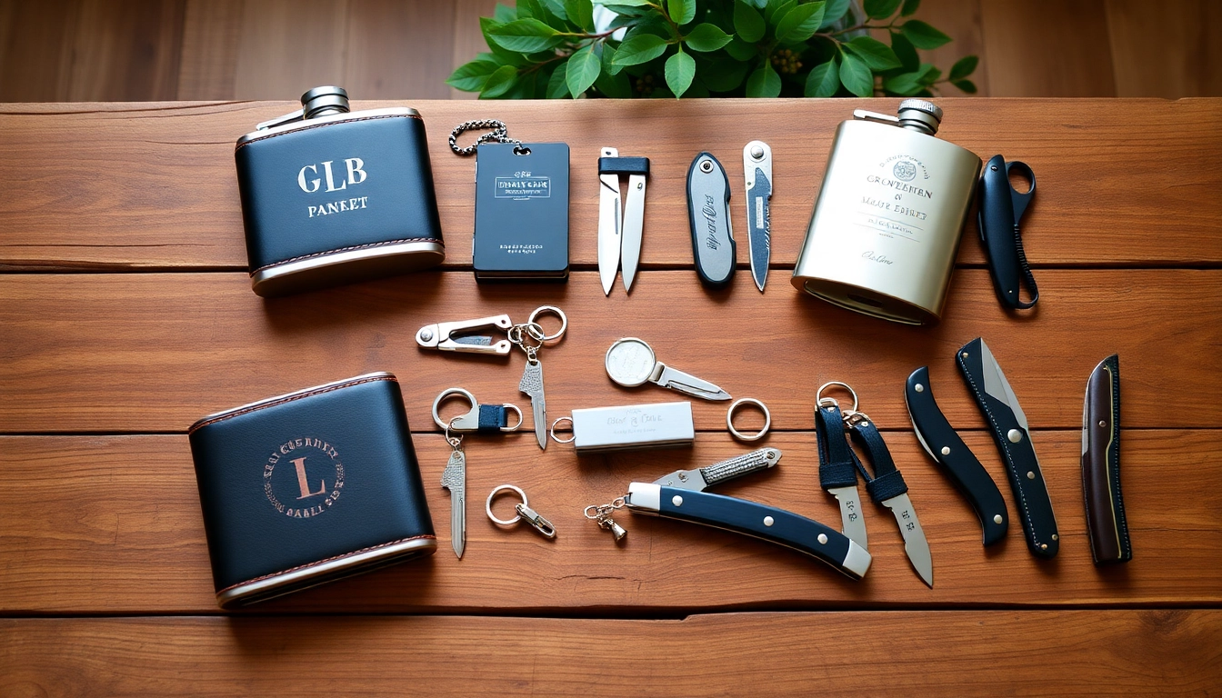 Discover an array of cheap groomsmen gifts featuring personalized flasks and keychains for memorable celebrations.