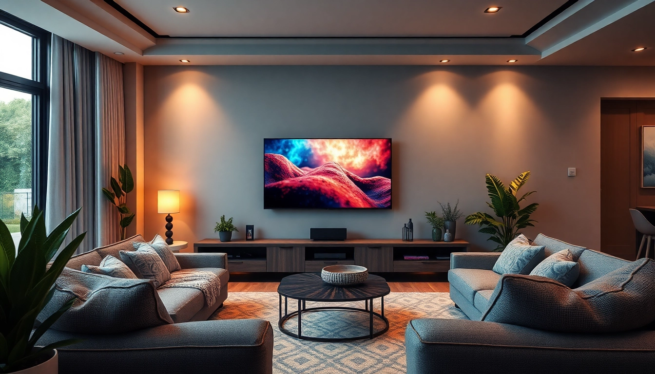 Watch IPTV Suisse on a stylish TV in a cozy living room setting, featuring bright visuals and inviting decor.