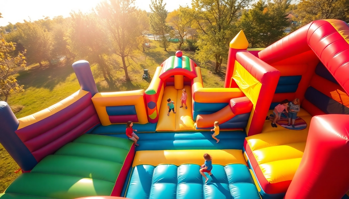 Enjoy an exciting bounce house rental near me with colorful inflatables for children's parties.