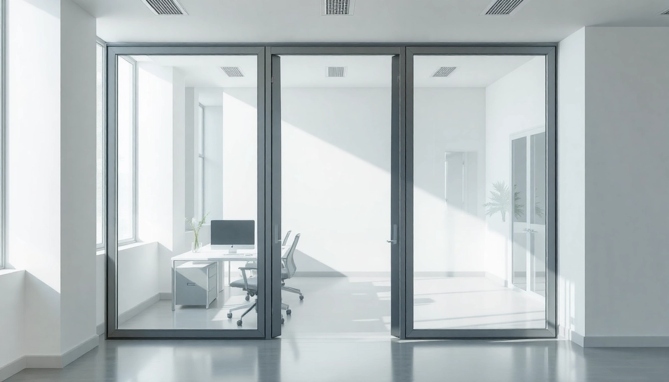 Enhance your workspace with a folding partition wall, showcasing a seamless blend of design and functionality.