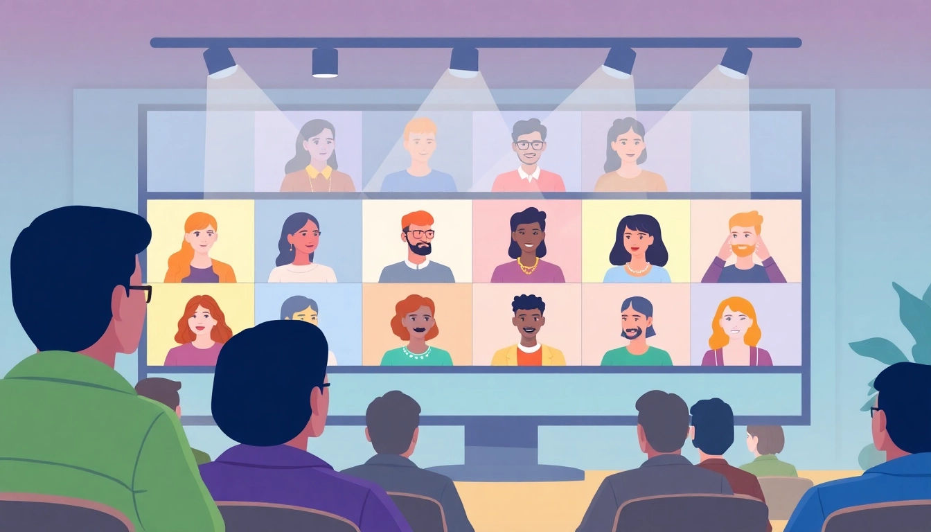 Engaging virtual audience system promoting interaction and collaboration among diverse online participants.