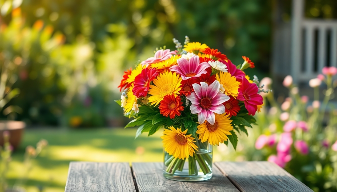 Arrange Irvine flowers in a vibrant bouquet for a cheerful gift or occasion.