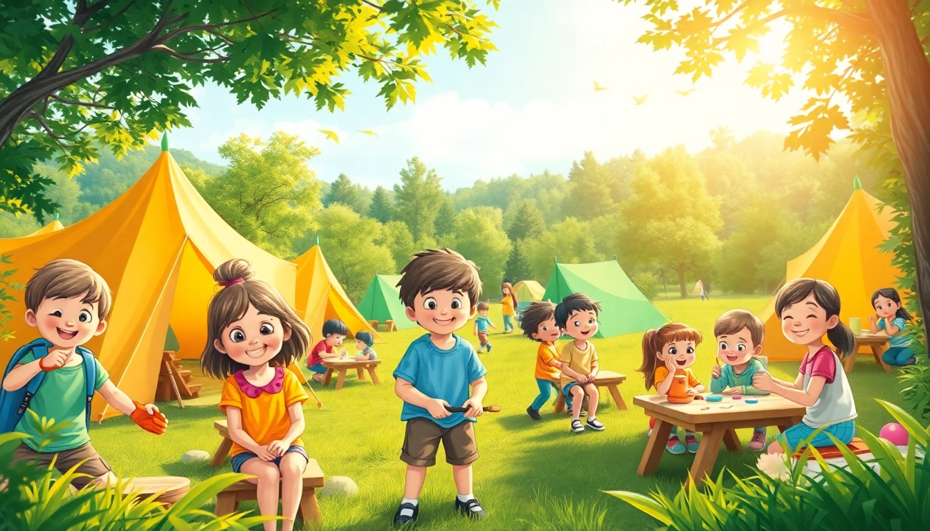 Explore fun activities at holiday camps filled with children enjoying nature and games.