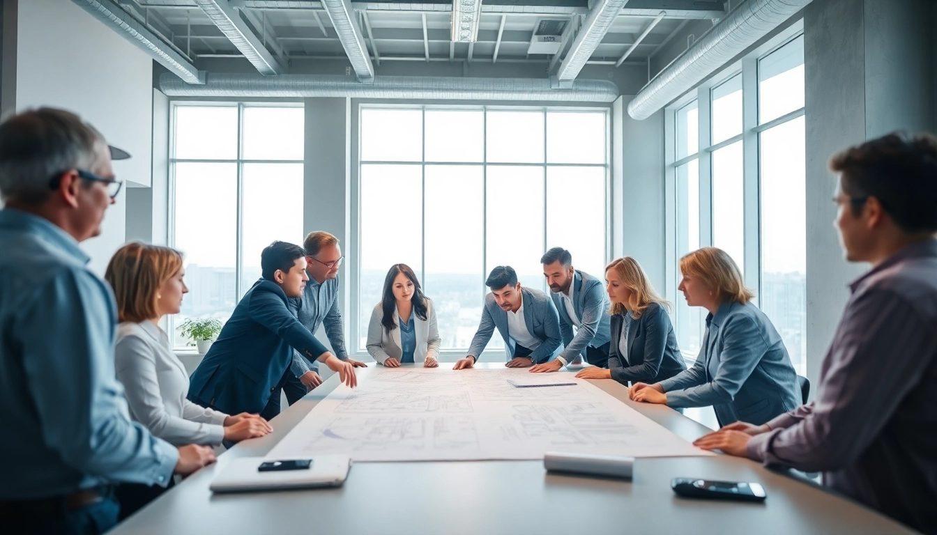 Evaluate NVQ level 6 construction site management answers with a diverse professional team at work.