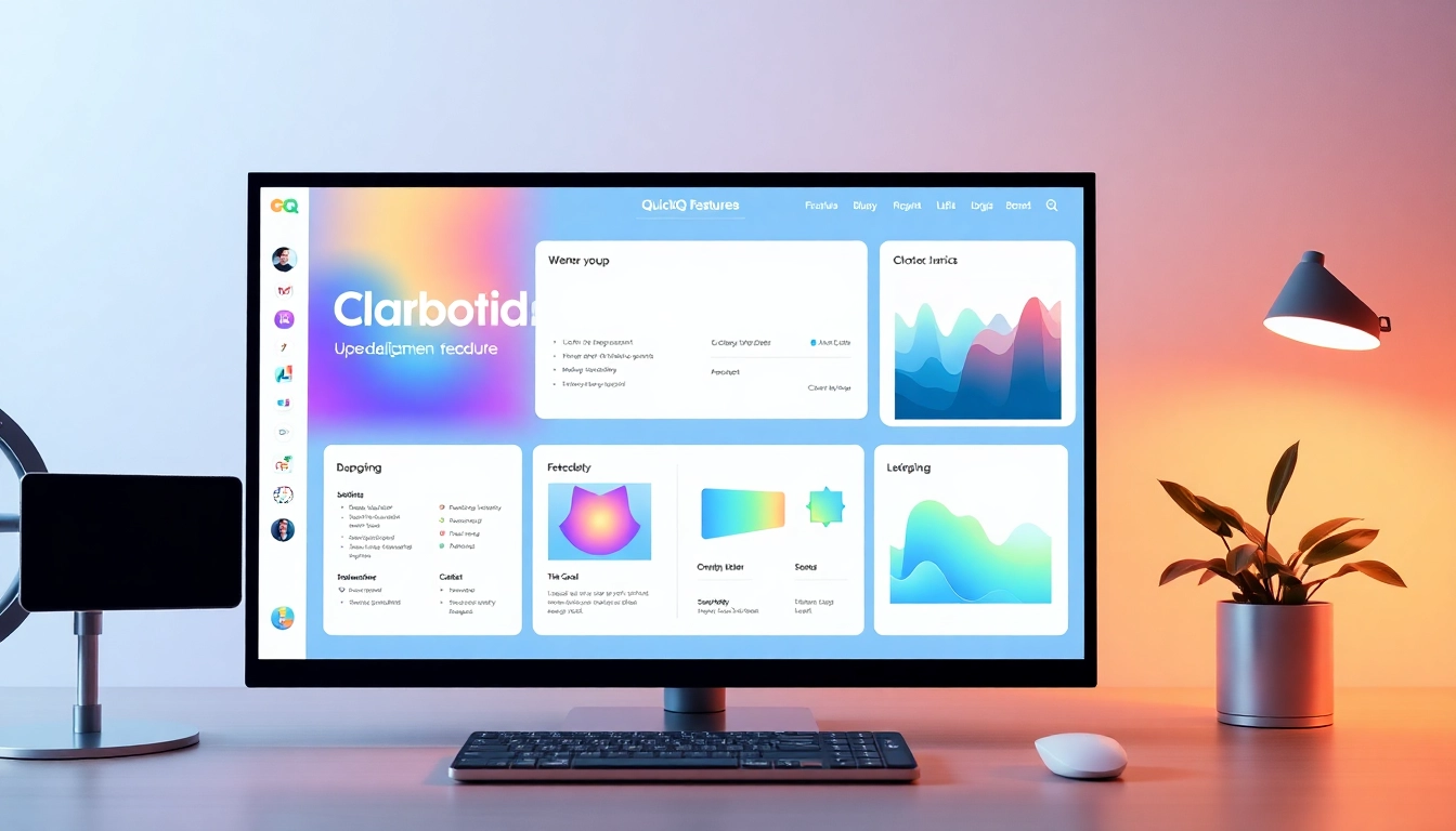 Explore features of quickq官网 showcasing an innovative digital workspace in a professional setting.