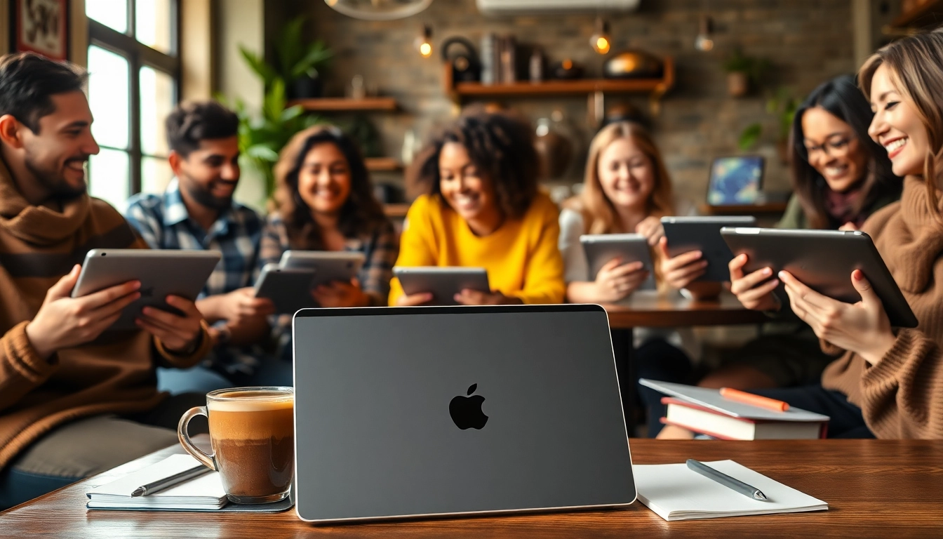 Buy iPad while enjoying a relaxing ambiance at a coffee shop with friends.