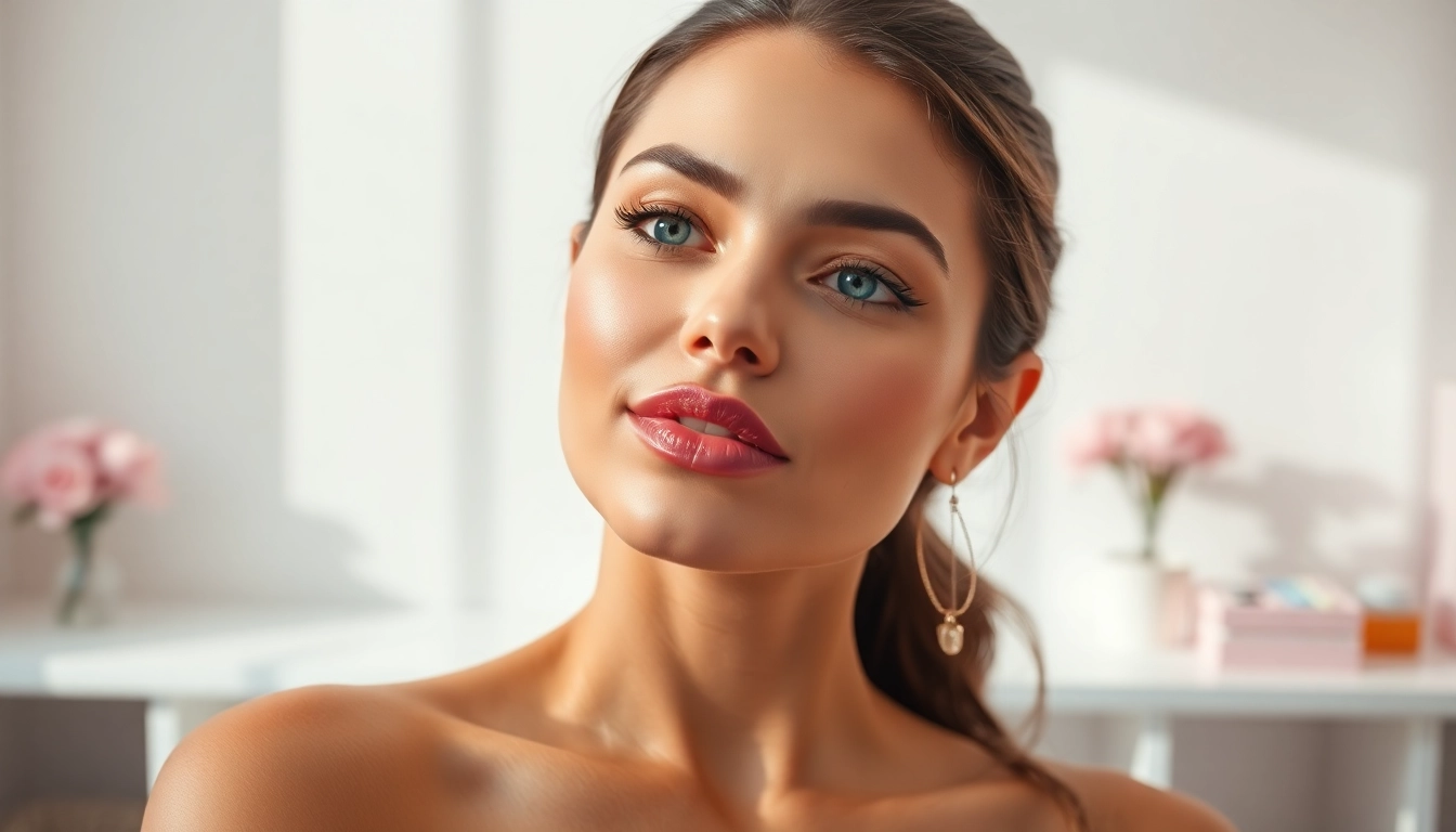 Enhancing beauty with vibrant revanesse lips in a bright, inviting clinic.