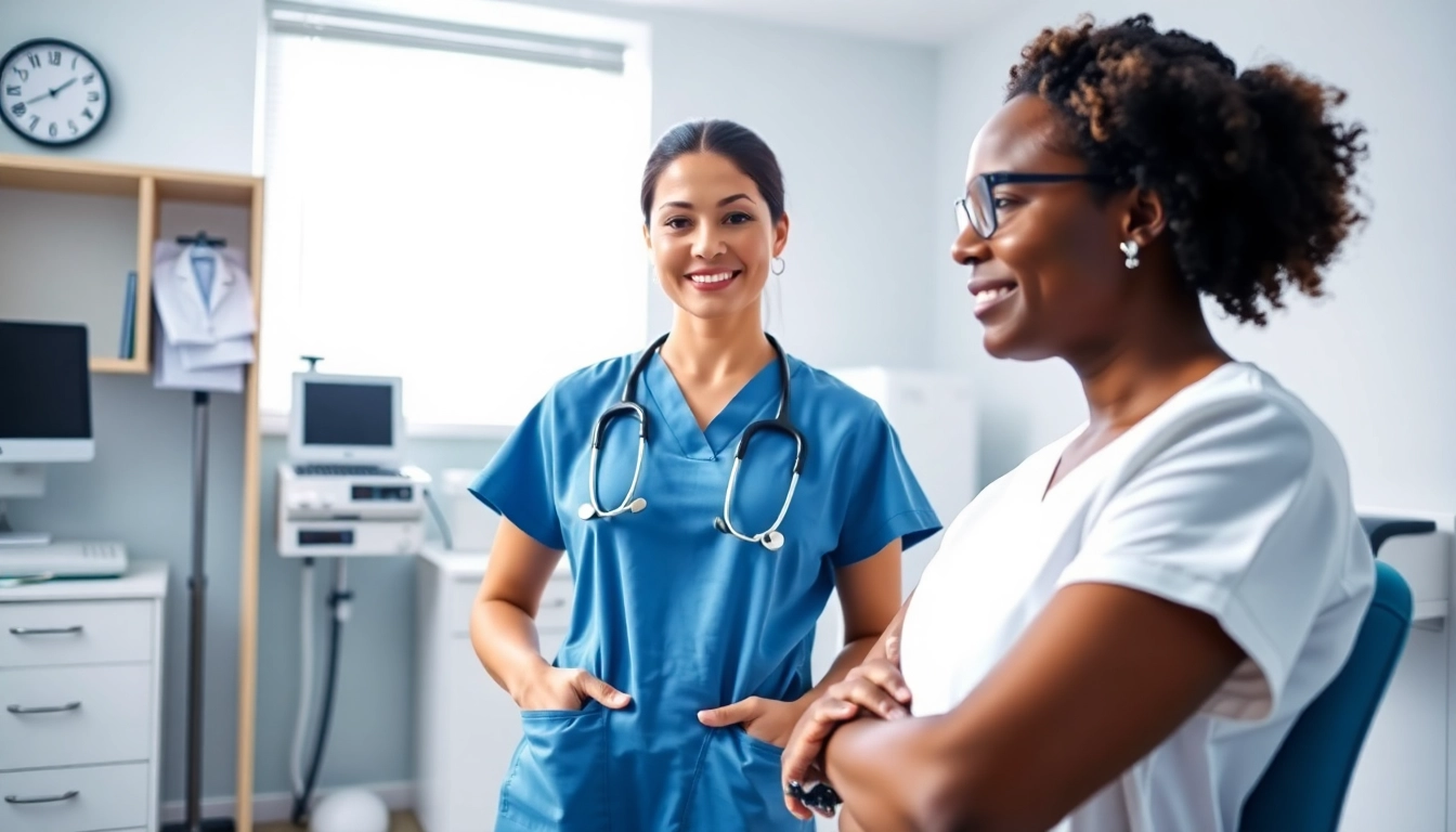Illustration of how the Alabama Board of Nursing supports healthcare through professional nursing.