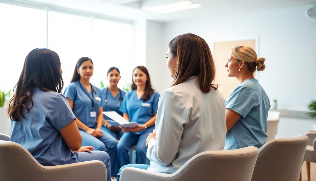 Nurses engaging in discussion about VDAP in a professional setting.