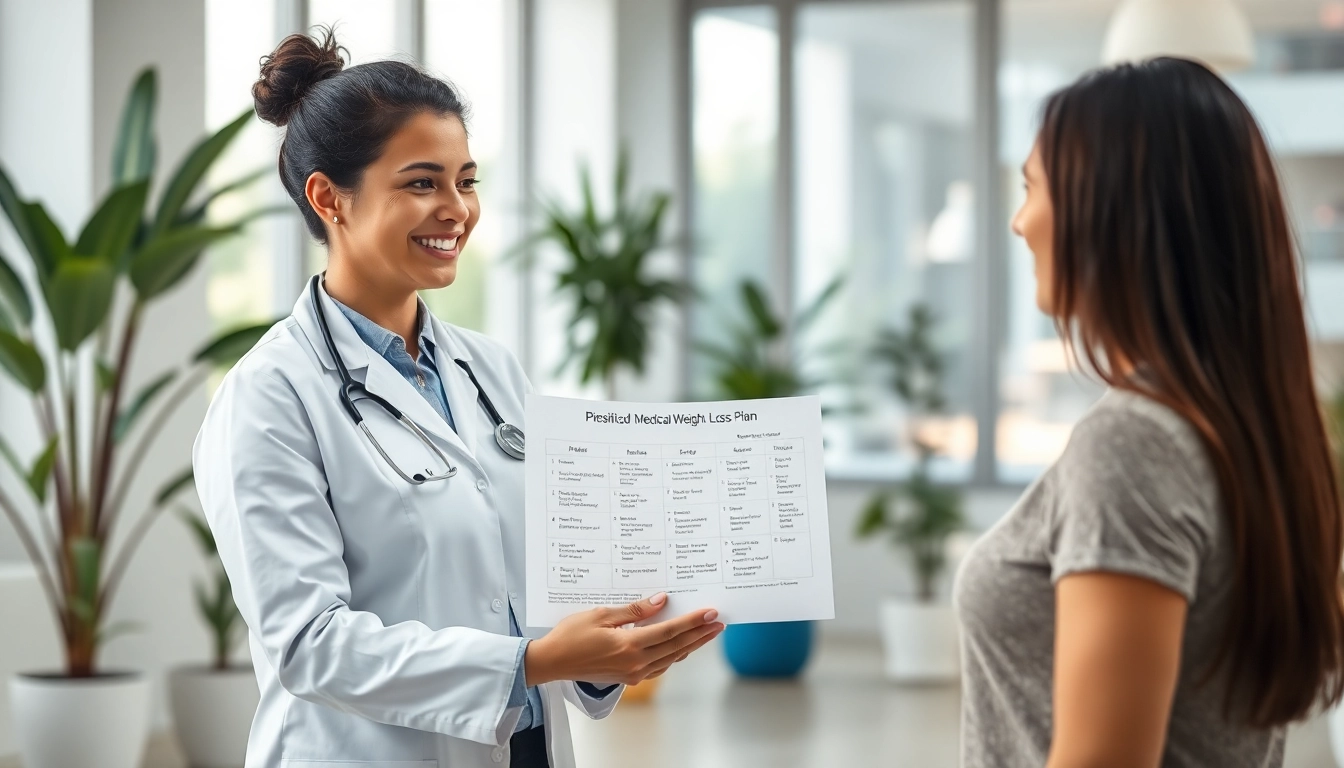 Engaging consultation on Medical Weight Loss with a dietitian in a modern office