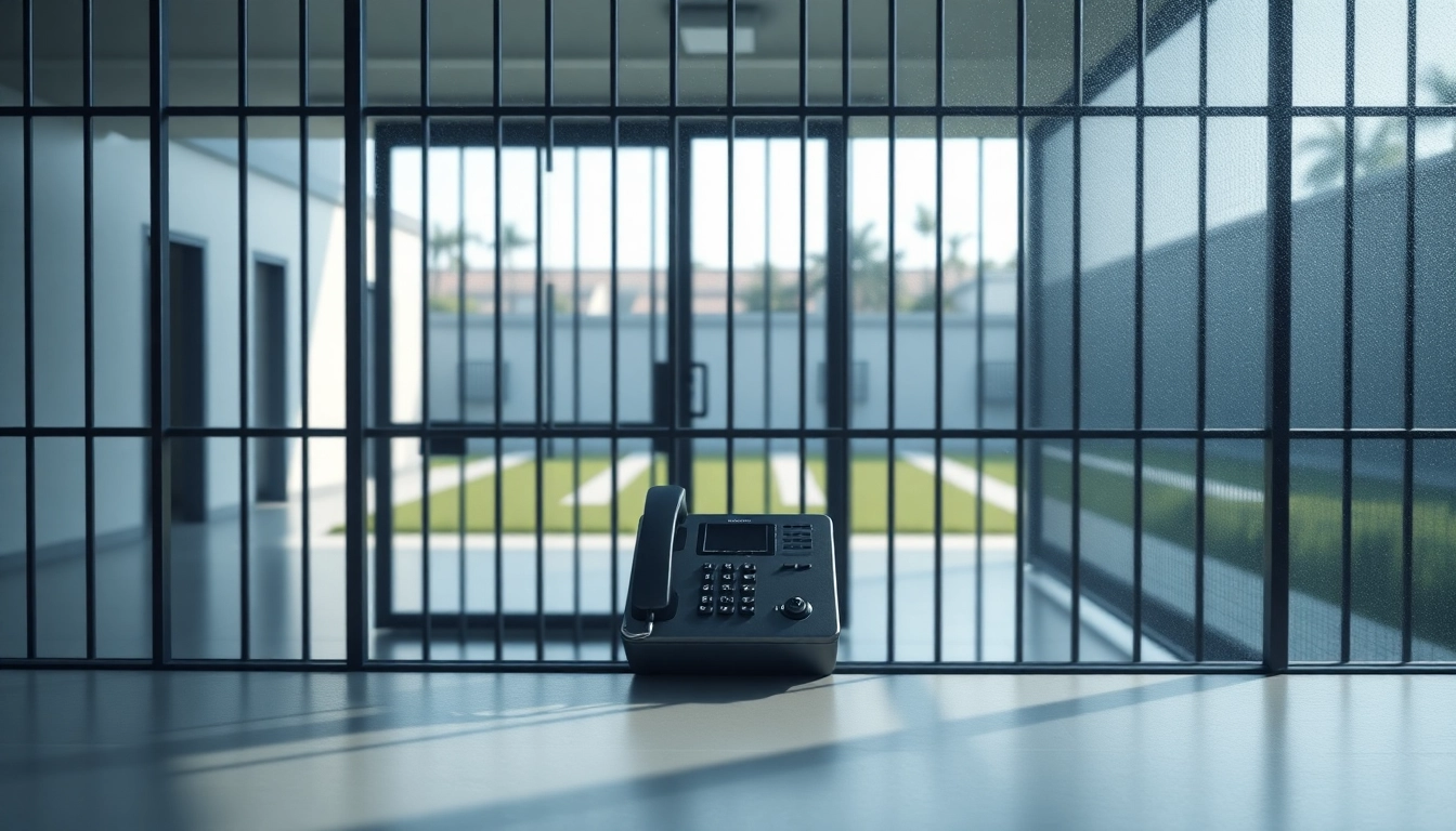 Search for whos in jail oc using the communication phone in a secure visiting area.