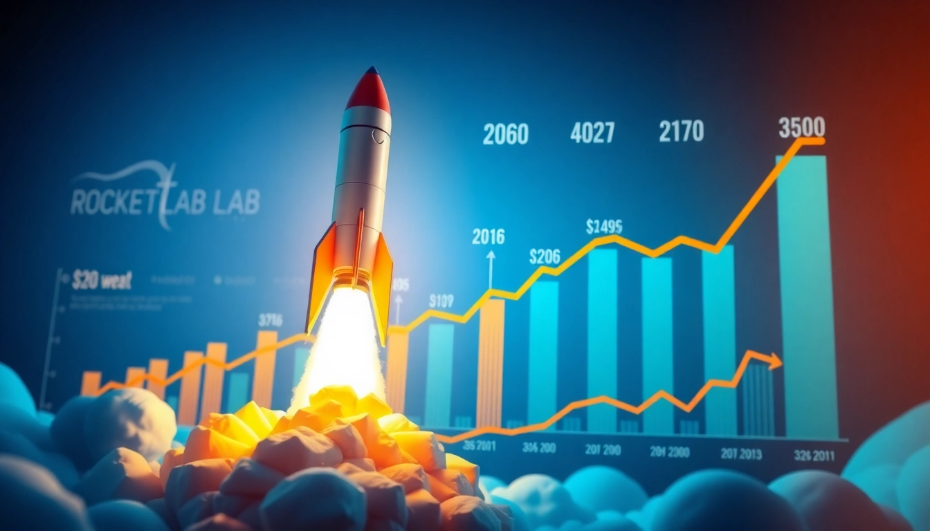 Track the soaring growth of revenue rocket lab with a vibrant infographic showing upward trends over the years.