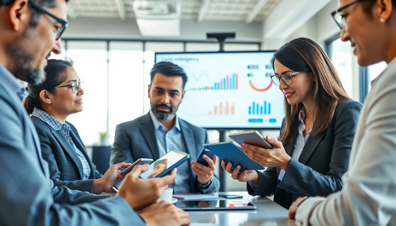 Analyze competitive intelligence data during a professional meeting for strategic insights.