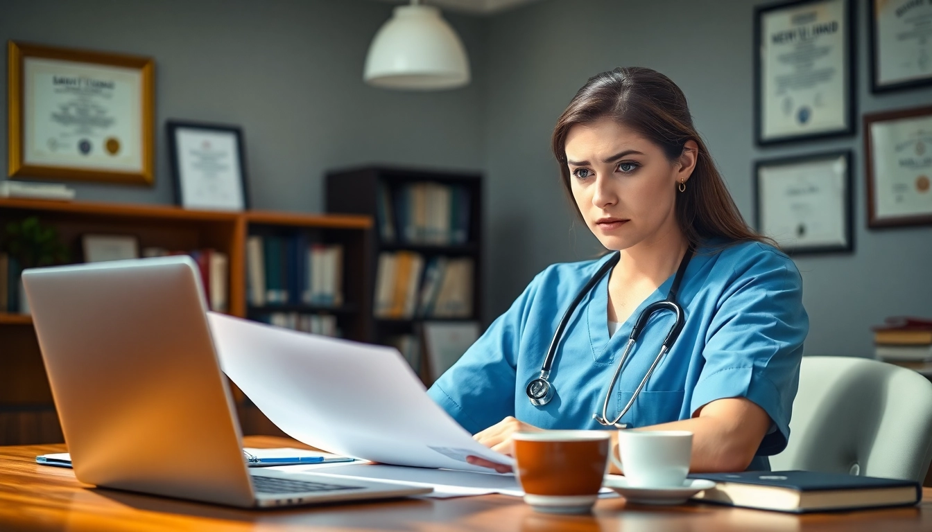 Addressing challenges of the VDAP Program in Alabama, a nurse reviews important documents.
