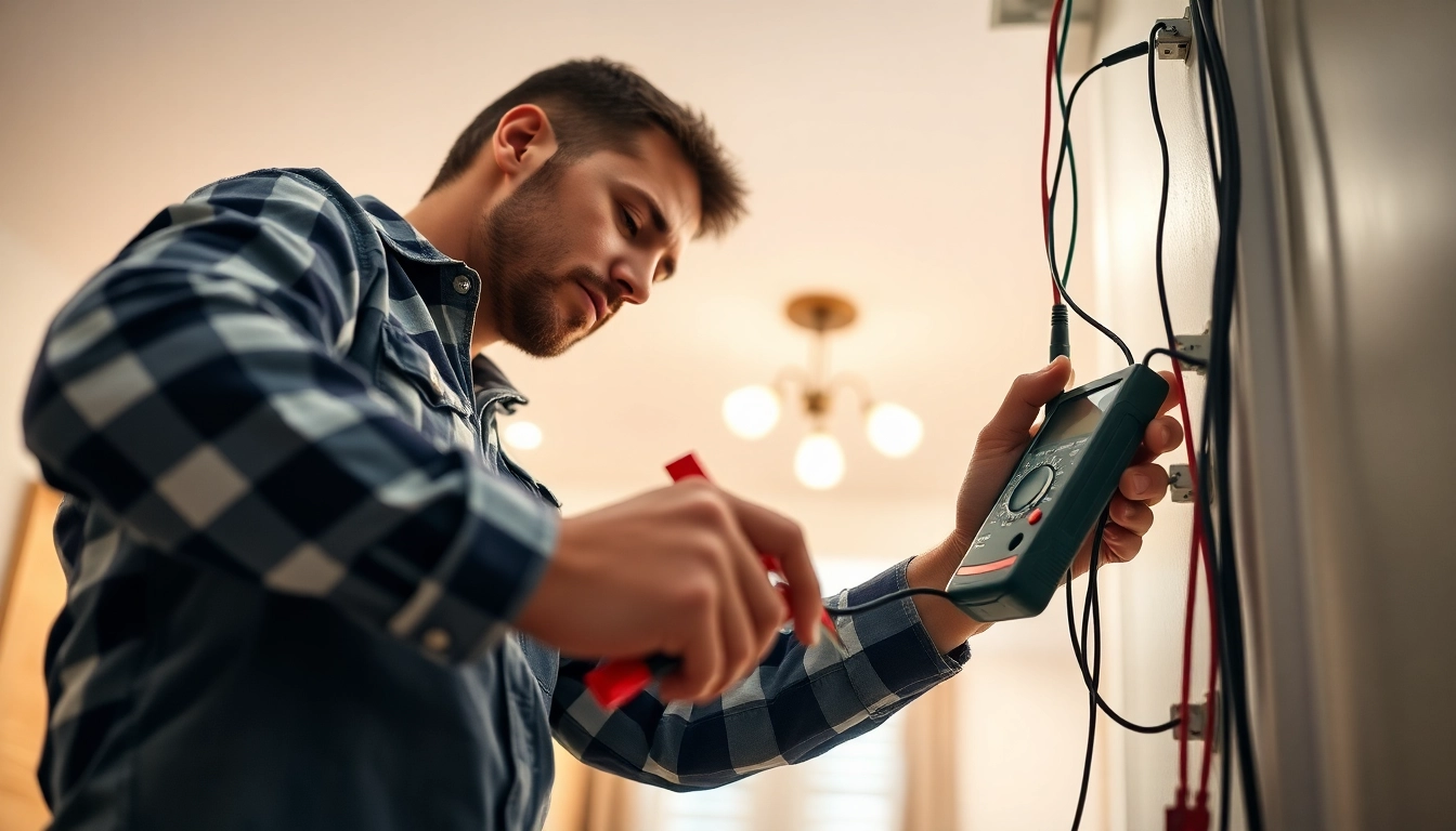 Electrician Clearwater providing electrical services in a modern home environment.