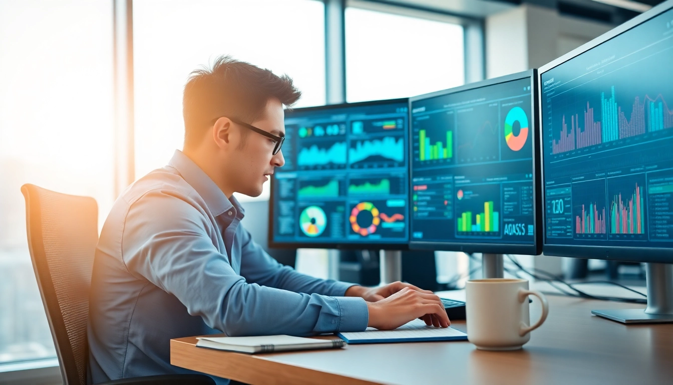 Utilize ai prompts for competitive intelligence in a modern office setting to enhance data analysis.