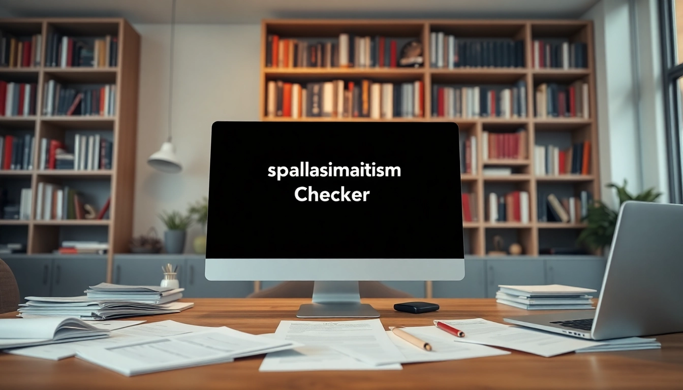 Check your originality with an advanced plagiarism checker in a modern office setup.