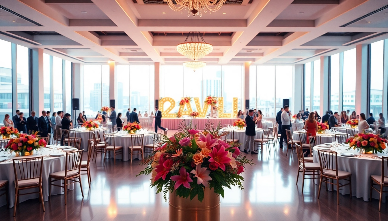 Set a memorable occasion at the city venue event center with vibrant decorations and welcoming ambiance.