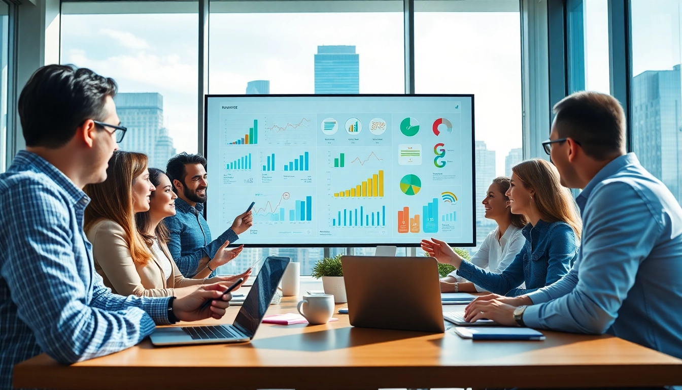Maximize efficiency with Social media and blog automation by a creative team brainstorming.