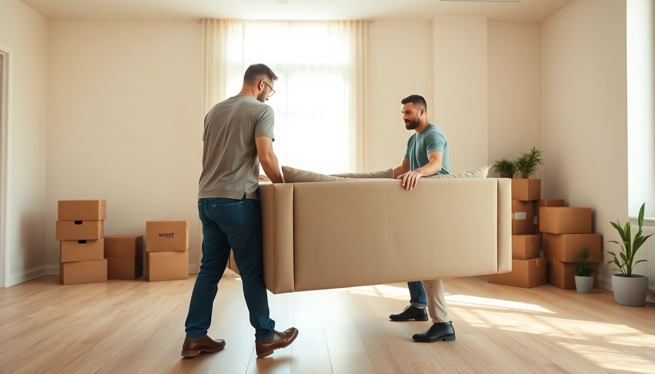 Movers demonstrating teamwork during relocation, highlighting best moving company in Toronto service.